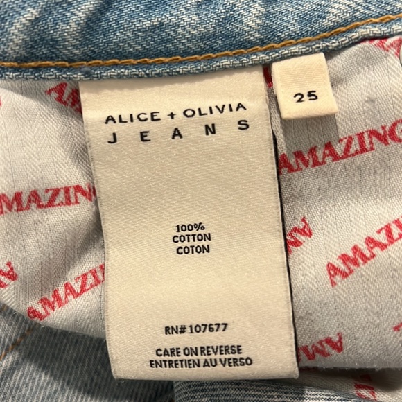 Alice + Olivia jeans collection distressed denim shorts. - Picture 7 of 7